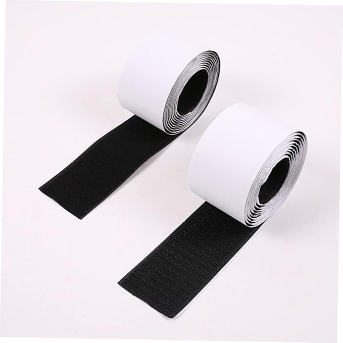 Totority Diy Self-adhesive Guitar Pedal Board Tape Hook and Loop Cord Organizer for Effect Pedals Temperature Resistant Strong Bond Easy to Cut Black White