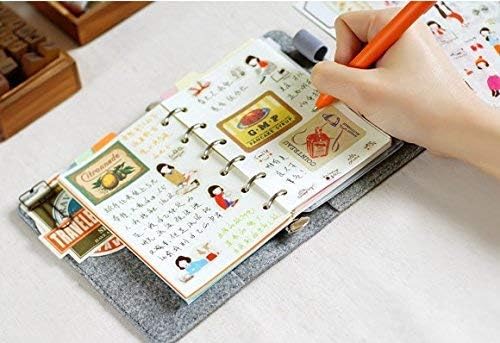 A7 Dotted Design Planner Refill 6 Holes Notebook Binder Refills, A7 Dot Matrix Planner Inserts for Filofax 100gsm Paper Pocket Size, 4.84 x 3.23'', Harphia