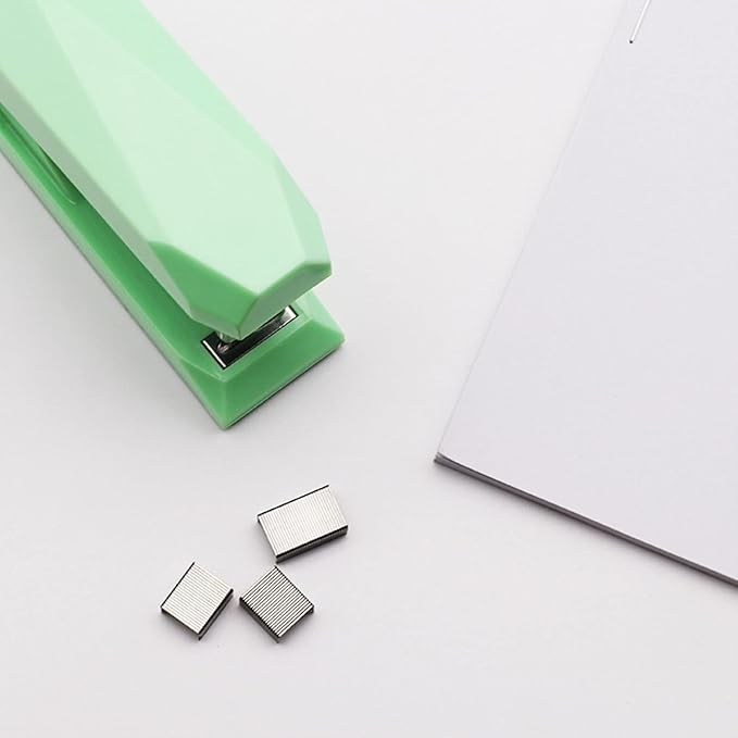 Stapler Office Stapler Desktop Stapler School Classroom or Desktop Accessories Staples up to 20 Sheets Mint Green White Office Stapler (Color : Light Green)