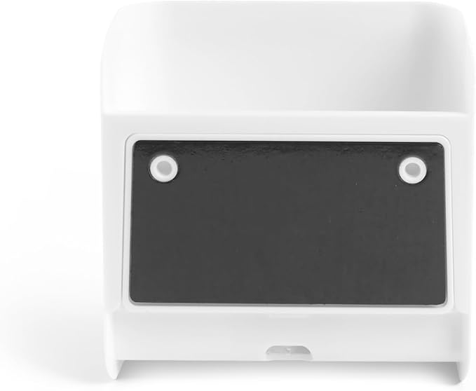 Poppin Magnetic Pen Holder - Office Supplies Storage Cup with 3 Mounting Options (adhesive strips, magnets, or screws), Mounts to Walls, Refrigerators, Lockers (White)