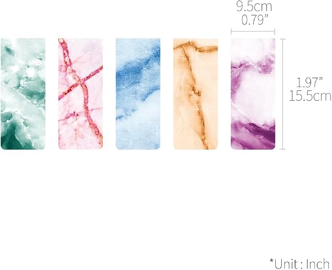 Monolike Magnetic Bookmarks Marble Ver.2, Set of 5