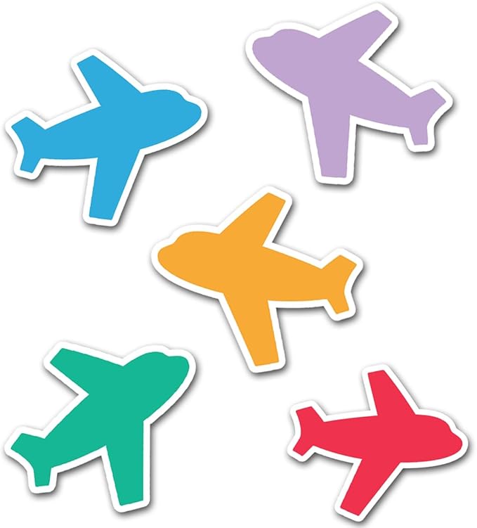 50PCS Colors Paper Airplane Bulletin Board Cutouts for Classroom Bulletin Board Crafting & Decorations(5 * 5Inch)