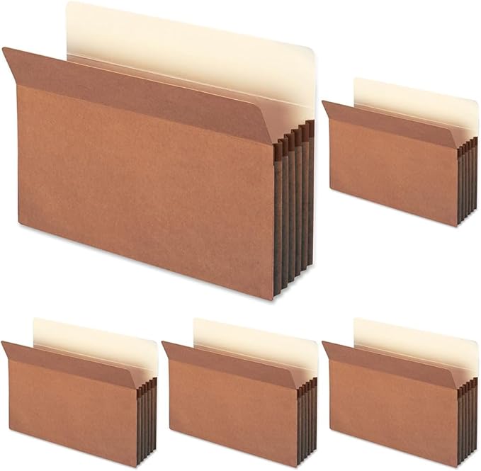 Smead File Pocket, Straight-Cut Tab, 5-1/4" Expansion, Legal Size, Redrope, 10 per Box (74234) (Pack of 5)