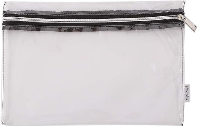 Clear Vinyl Zipper Multi-purpose Waterproof Office Home Supply Organizers toiletry Pouch Tool Bag 4-pack