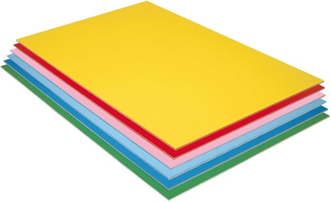 UCreate Foam Board, 6 Assorted Colors, Matte, 20" x 30", 12 Sheets