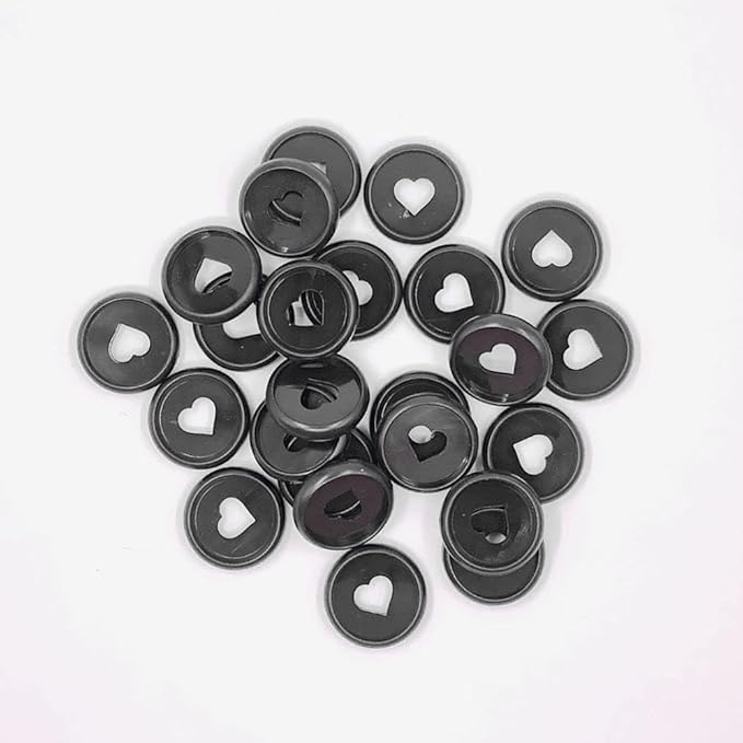 100pcs Planner Expander Discs 1.26Inch Book Binding Disc For Discbound Notebook Accessories Heart Binder Rings(Black,1.26 inch/32 mm)