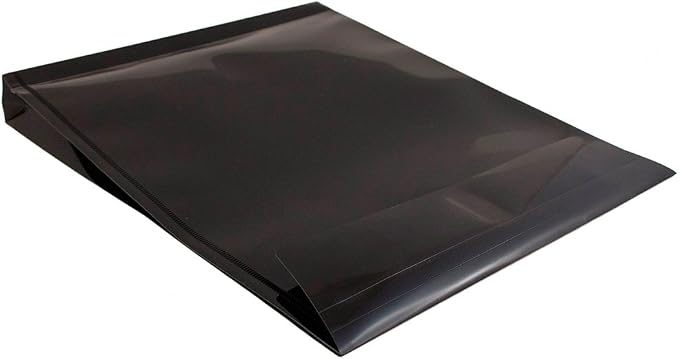 JAM PAPER Plastic Expansion Envelopes with Hook & Loop Closure - Letter Open End - 9 3/4 x 11 3/4 with 1 Inch Expansion - Black - 12/Pack