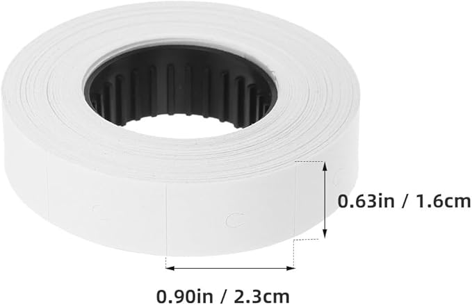 ABOOFAN 6600 Double Row Pricing Labels Roll White 500 Stickers Per Roll Pricemarker Labeler Paper for Retail Price Tagging and Office Organization