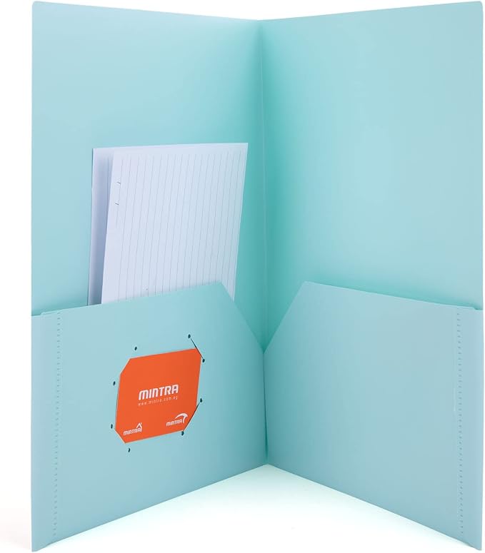 Mintra Office Poly Pocket Folders (Pastel, 8pk)