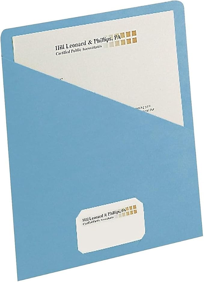 Smead Slash Jacket, Letter Size, Blue, 25 per Pack (75431)