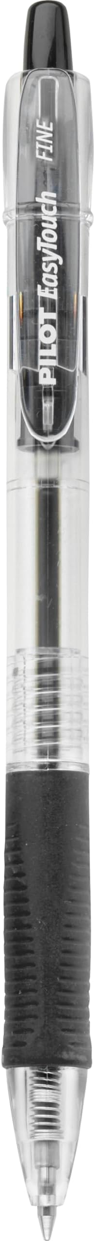 PILOT EasyTouch Refillable & Retractable Ballpoint Pens, Fine Point, Black Ink (32210) (Pack of 12, 144 Count Total)