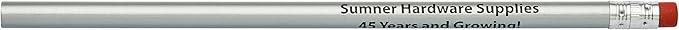 Pencil Guy Promotional Personalized Imprinted Silver Round Pencils 144 to a box. 19 color(s) to choose from!