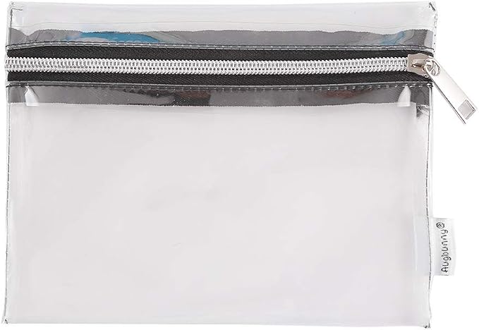 Clear Vinyl Zipper Multi-purpose Waterproof Office Home Supply Organizers toiletry Pouch Tool Bag 4-pack