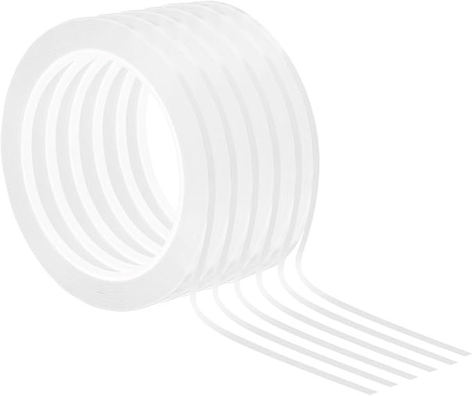 PATIKIL 1/8" Whiteboard Tape, 6 Pack Thin Dry Erase Tape for Graphic Chart Marking DIY Art, White