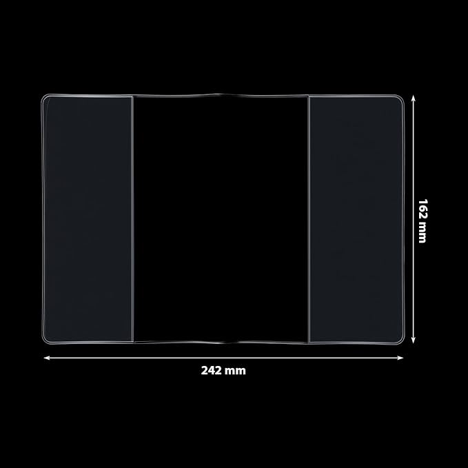 Fullhawl 3 Pack A6 Clear Cover Transparent A6 Size 9.5 x 6.4 Inches Jelly Notebook Cover, Fits for Journal Weeks Planners and Books Measuring About 4.1 x 5.8 Inches