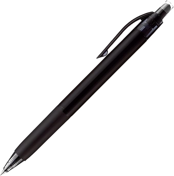 Mitsubishi Pencil Erasable Gel Ink Ballpoint Pen, uni-ball R:E 0.5mm, Off Black, Set of 10