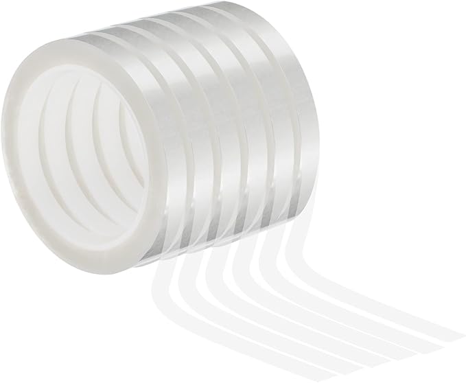 PATIKIL 3/8" Whiteboard Tape, 6 Pack Thin Dry Erase Tape for Graphic Chart Marking DIY Art, Transparent