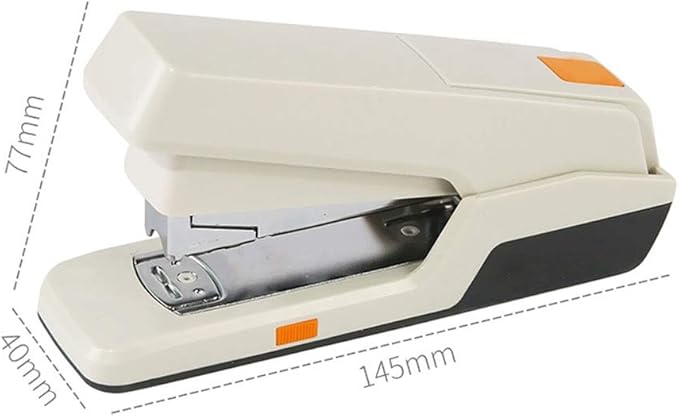 Liudan Ergonomic Desktop Stapler, Office Supplies, Office Supplies, Desk Accessories, Labour-Saving, 20-Sided Capacity, Beige Office Stapler