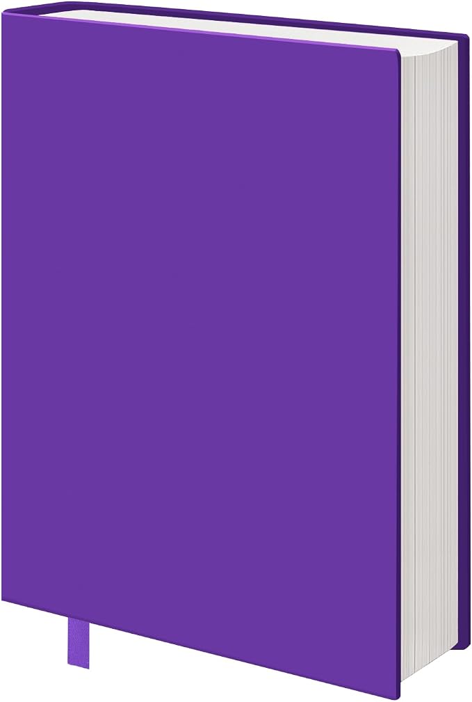 KICNIC Purple Fabric Book Cover for Hardcover, 1 Pack, 6x9 Inch, Up to 8.5”x9.5”, Adjustable School Book Sleeve Protector for Teens, Stretchable Decorative Cloth Book Sox for Book Covers