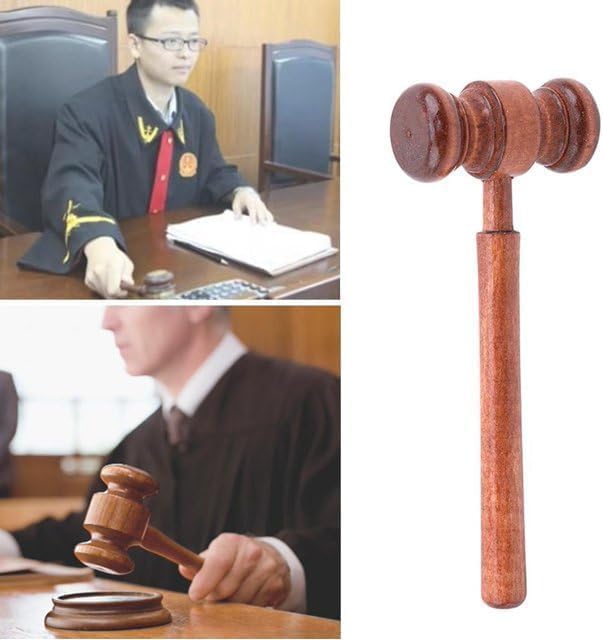 Brown Handmade Wooden Gavel, Auction Gavels, Vintage Judge Gavel, Props and Clothing Accessories,Desk Accessories and Workspace Organizers Desk Accessory for Local Club Presidents