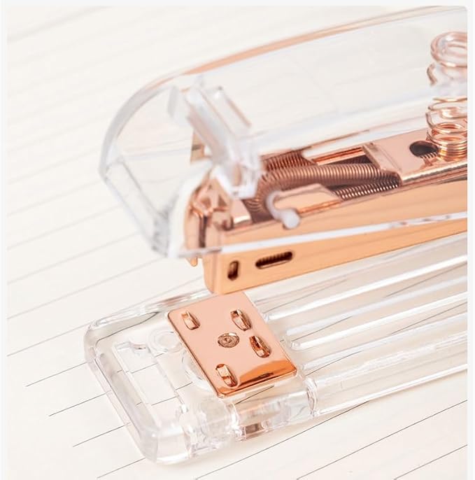 Transparent Acrylic Rose Gold Stapler