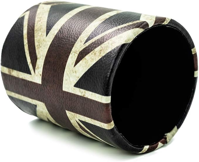 DreamsEden Vintage Pen Pencil Holder Cup Retro Pattern Desk Organizer for Home Office Bedroom (Union Jack Flag Round)