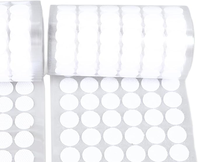 Strong Self Adhesive Dots Tapes, Circular Small Circle Dots Stickers, White with Fastener Round Tapes for Wall, Furniture, Fastener Round Tapes