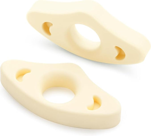 Book Page Holder, Silicone Book Thumb Page Holders for Reading Hands Free, Book Lovers Gifts & Book Accessories, 2 Pack (Medium Size, Off White)