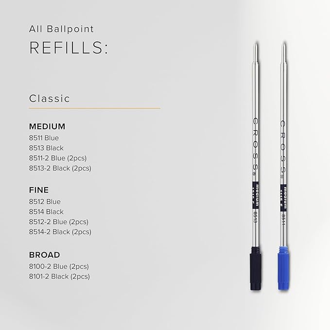 Cross Ball-Point Refill For Standard Cross Ball-Point Pens - Black Medium