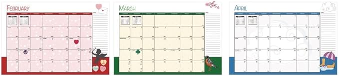 House of Doolittle 10 in. x 7 in. 12-Month (Jan to Dec) 2026 Seasonal Monthly Planner - Illustrated Seasons Artwork/Light Blue Cover