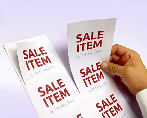 NextDayLabels 4x3.33 Inch Rectangle Stickers White Blank Labels for Laser Inkjet Printer - 6 Per Sheet Self-Adhesive Shipping Address Mailing Made in USA - 6,000 Labels
