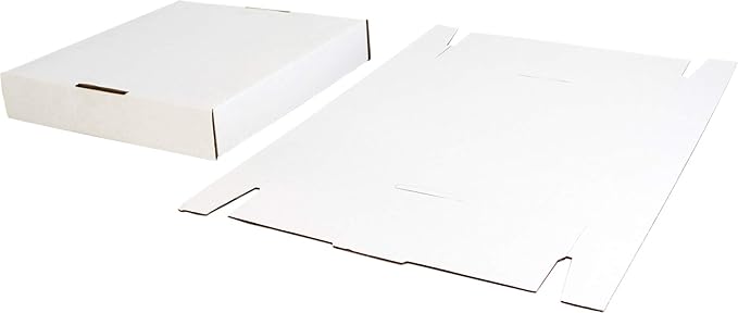 Durable 12 inch Vinyl Record Storage Box - Heavy-Duty Cardboard Construction with Removable Lid - Holds Up to 90 Records Each - Built Tough for Long-Term, Secure Archival Storage - #12BC13