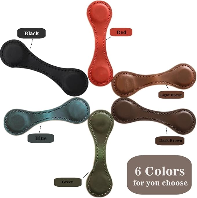 Personalized Magnetic Leather Initial Bookmark, 26 Letters Customized Multi-Functional for Women, Teachers, Book Lovers (R, Dark Brown)