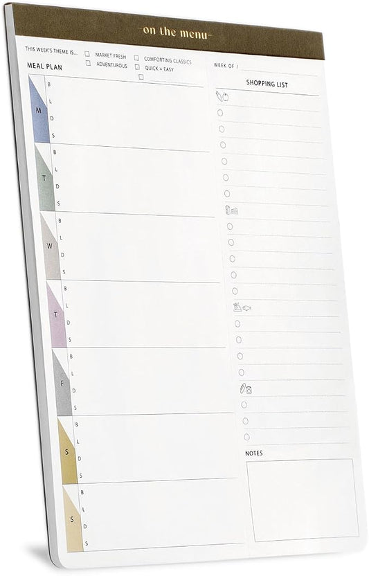 Weekly Meal Planner and Grocery List Magnetic Notepad for Refrigerator - 7x10” Meal Planning Pad with Tear Off Shopping List-Plan Weekly Menu Food for Weight Loss or Dinner List for Family