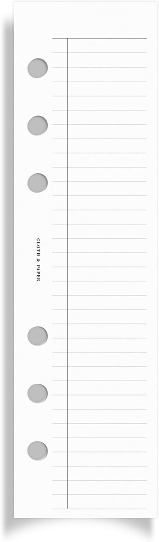 Cloth & Paper Half Page Task Inserts – Personal 6-Ring Planner Refills – 30 Pages (15 Double-Sided) – Minimal To-Do List, Daily Planner, Grocery List, Chores, Goals, Notes & Priorities Organizer
