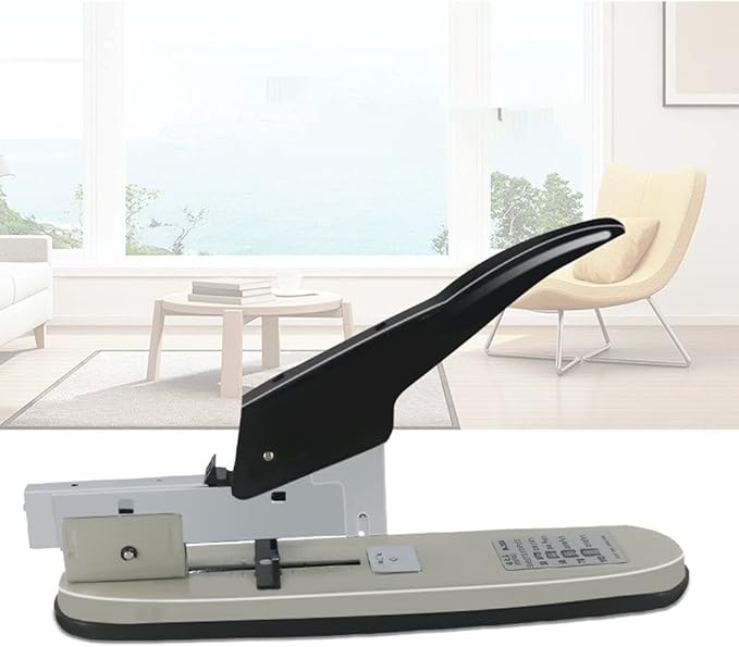 KUYWLMKMZZ Desk Stapler Heavy Duty Stapler Desktop Stapler 100 Pages Capacity Staplers Office Heavy Duty Document Binding Desktop Office Tool School Supplies (Color : A)
