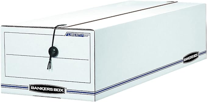 Bankers Box LIBERTY Check and Form Boxes, Standard Set-Up, String and Button, 9 1/2 x 23 1/4 x 6 Inches, Case of 12 (00022)