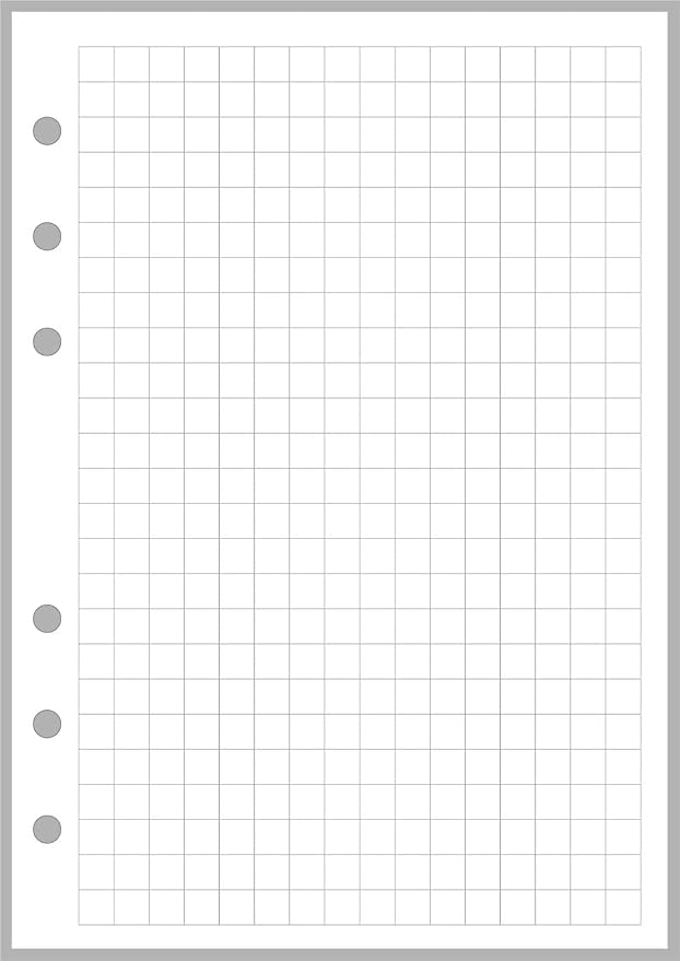 Personal-Wide Sized Graph Paper Refill, Sized and Punched for Personal-Wide Notebooks (4.75" x 6.75")