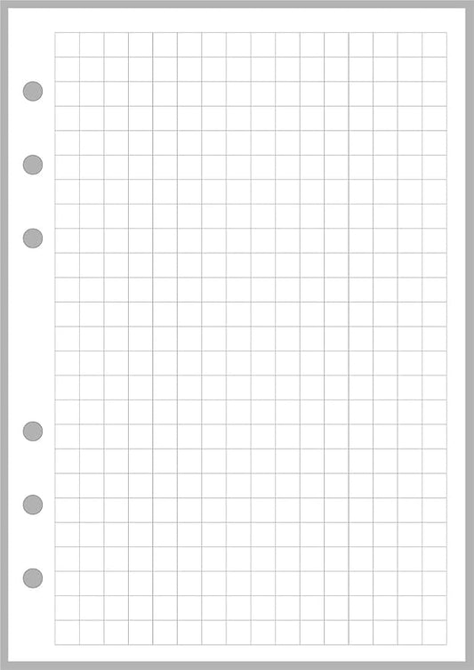 Personal-Wide Sized Graph Paper Refill, Sized and Punched for Personal-Wide Notebooks (4.75" x 6.75")