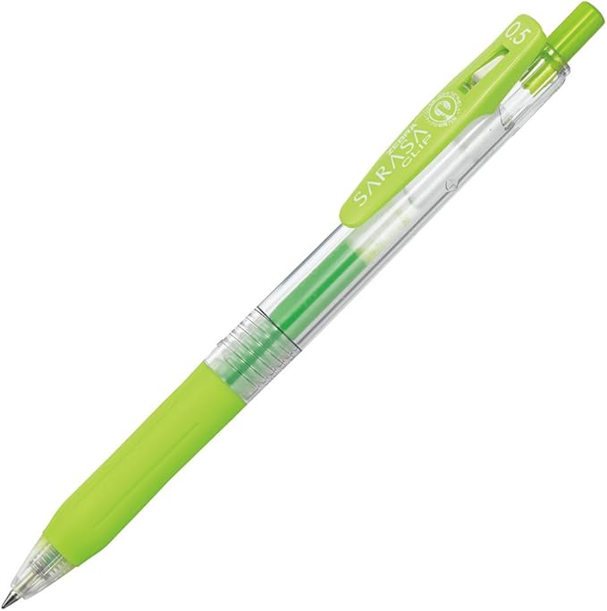 Zebra Sarasa Clip Pen 0.5 mm, Light Green (JJ15-LG)