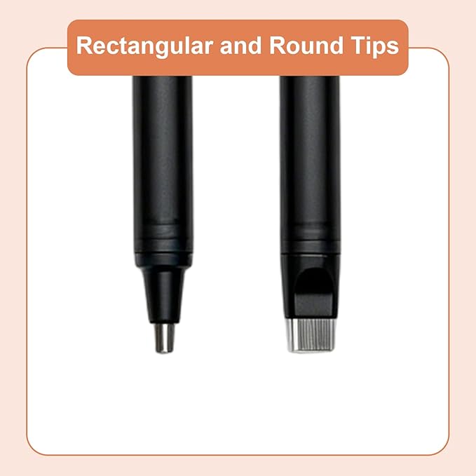4 Pack Retractable Mechanical Eraser Pen Set (2 Black, 2 White) with 20 Refills (10 Rectangular,10 Round Tips), Precision Erasers for Artists Drawing, Office & Students