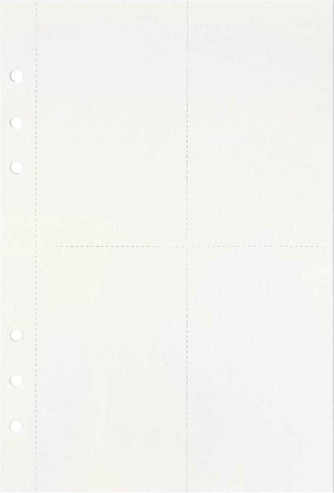 Zelten 1 Pack A5 45 Sheets/90 Pages scratchpad Loose Leaf Punched Paper Refills Paper for 6 Hole Binder Personal Organizer Diary Notebook Refillable Planner