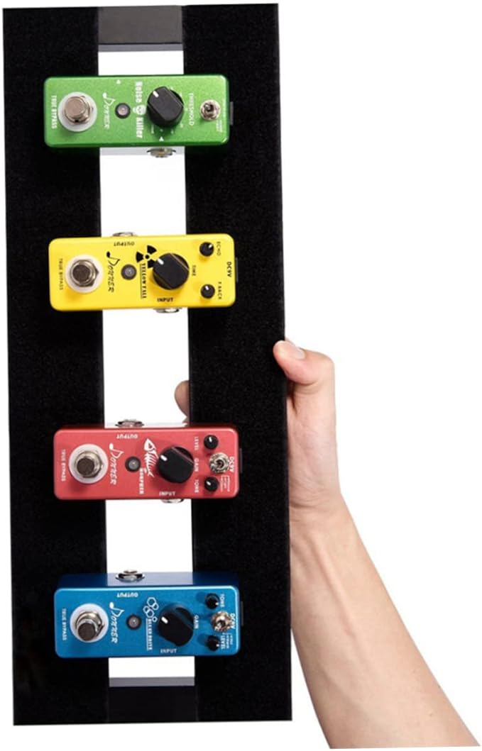 Totority Diy Self-adhesive Guitar Pedal Board Tape Hook and Loop Cord Organizer for Effect Pedals Temperature Resistant Strong Bond Easy to Cut Black White