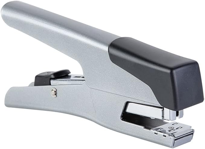 Desk Stapler Handheld Stapler Durable Metal Stapler 20 Sheets of Paper Capacity Suitable for Office Document Binding Available in Silver/Black Colors School Supplies (Color : A)