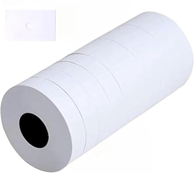 MX-6600 Price Gun Labels, 2 Line Pricemarker Labels Paper for Price and Date Guns, Suitable for MX-6600, MX-6602, G6000, YH-689, 5000pcs-10 Roll (Without Gun)