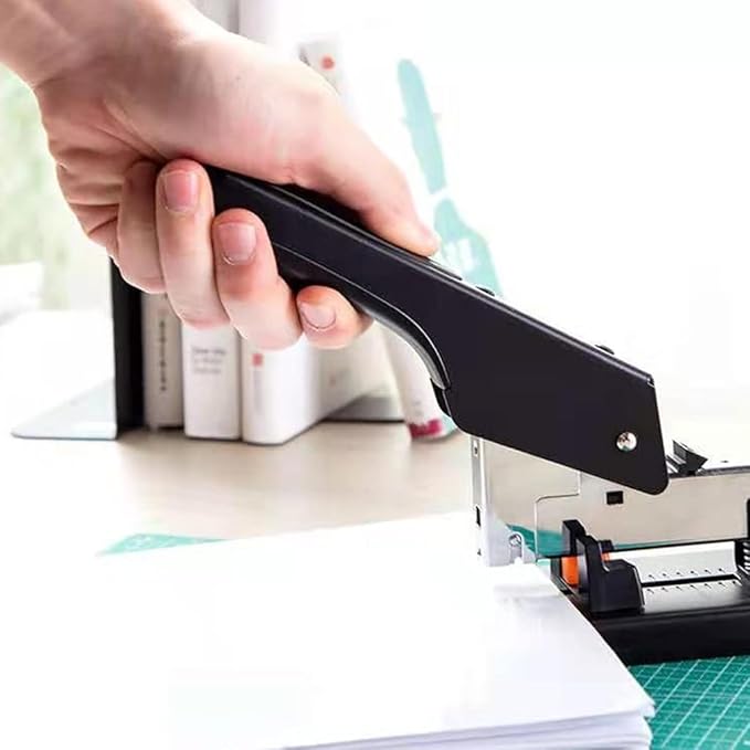 KUYWLMKMZZ Desk Stapler Stapler Heavy Duty Stapler Thickened and Labor-Saving Stapler Can Bind 100 Pages Suitable for School Office Learning Document Sorting School Supplies (Color : A)