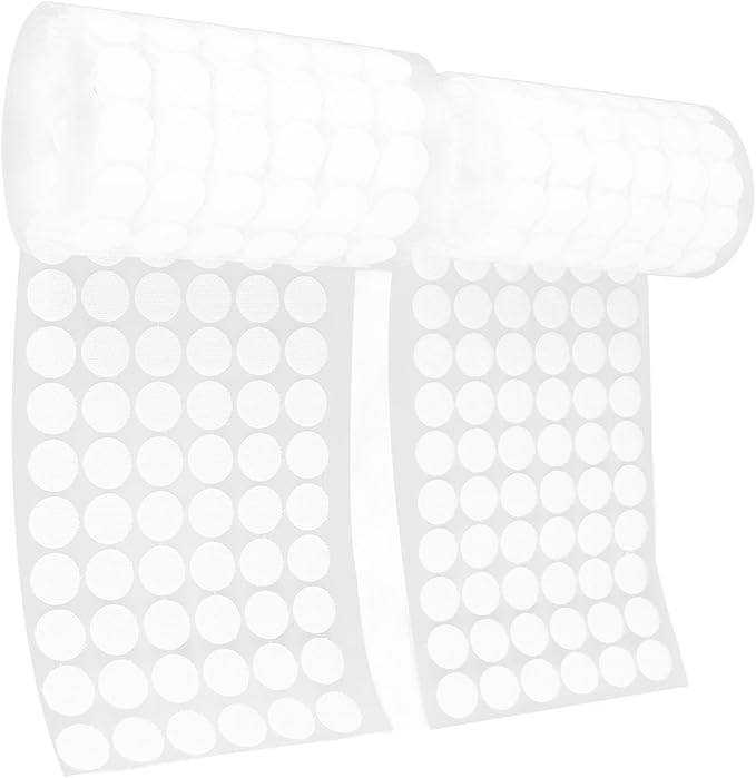 Hook and Loop Dots Self Adhesive Premium Nylon Strong Hold Sticky Back Tape for Schools Kindergartens Families White 1.5cm 504 Pairs