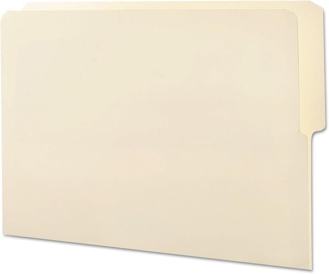 Smead End Tab File Folder, Shelf-Master Reinforced 1/2-Cut Tab Top Position, Letter Size, Manila, 100 per Box (24127)