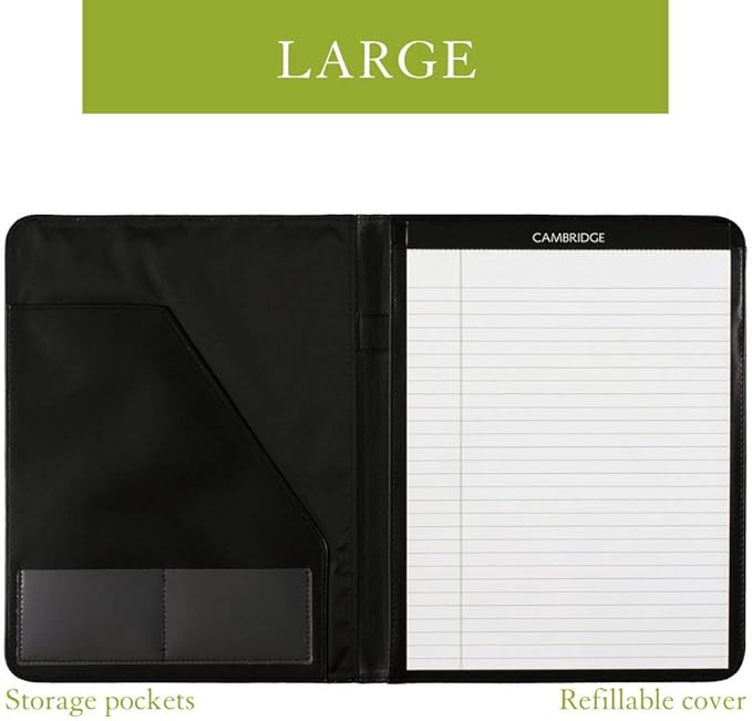 2021 Monthly Padfolio by AT-A-GLANCE, 9" x 11", Large, Executive, Black (702900521)
