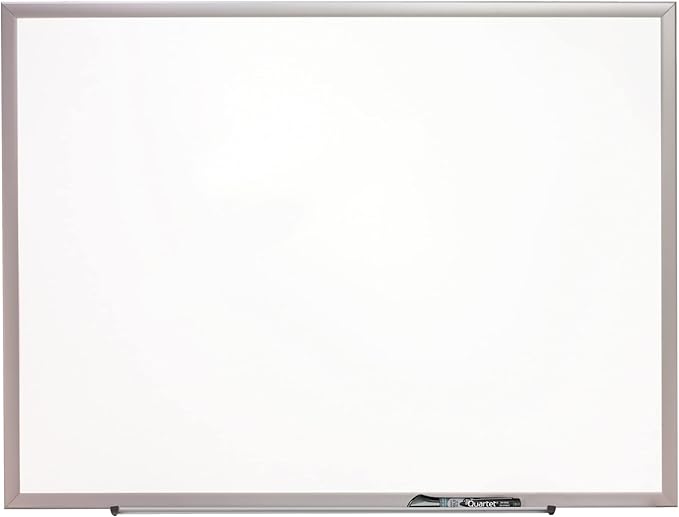 Quartet Magnetic Porcelain Whiteboard, 4' x 3' White Board, Premium, Duramax, Silver Aluminum Frame (2544)